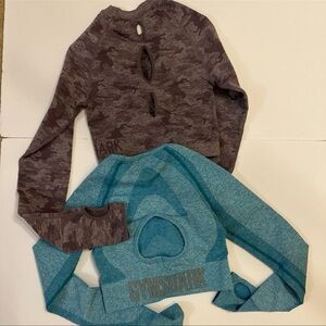 Gymshark Women LS Crop Top Bundle: SM